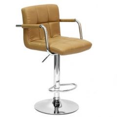 Барный стул Barneo N-69 Kruger Arm Светло-коричневый в Березниках - berezniki.mebel24.online | фото