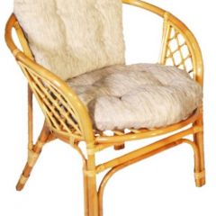 Кресло Багама, подушки светлые обычные шенил (Мёд) в Березниках - berezniki.mebel24.online | фото 1