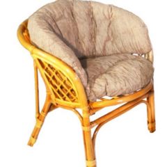 Кресло Багама, подушки светлые полные шенил (Мёд) в Березниках - berezniki.mebel24.online | фото 1