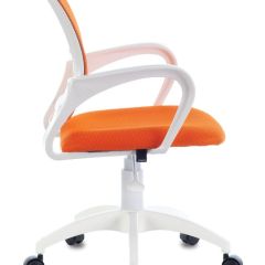 Кресло BRABIX "Fly MG-396W", пластик белый, сетка, оранжевое, 532401, MG-396W_532401 в Березниках - berezniki.mebel24.online | фото 3
