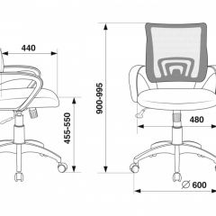 Кресло Бюрократ CH-695N/BL/TW-11 синий TW-05 черный TW-11 в Березниках - berezniki.mebel24.online | фото 4