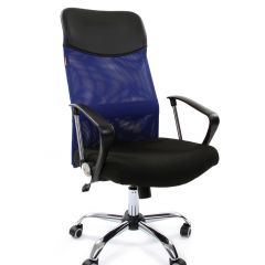 Кресло для руководителя CHAIRMAN 610 N (15-21 черный/сетка синий) в Березниках - berezniki.mebel24.online | фото