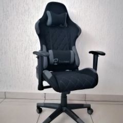 Кресло геймерское Barneo K-51 (черная ткань серые вставки) в Березниках - berezniki.mebel24.online | фото