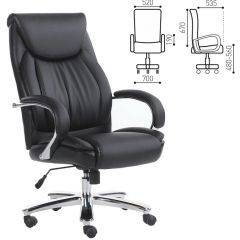 Кресло офисное BRABIX "Advance EX-575" (хром/экокожа/черное) 531825 в Березниках - berezniki.mebel24.online | фото 1