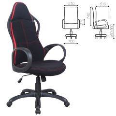 Кресло офисное BRABIX PREMIUM "Force EX-516" (ткань черное/вставки красные) 531571 в Березниках - berezniki.mebel24.online | фото 1