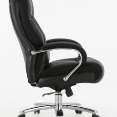 Кресло офисное BRABIX PREMIUM "Bomer HD-007" (рециклированная кожа, хром, черное) 531939 в Березниках - berezniki.mebel24.online | фото 3