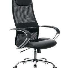 Кресло офисное BRABIX PREMIUM "Stalker EX-608 CH" (хром, ткань-сетка/кожзам, черное) 532091 в Березниках - berezniki.mebel24.online | фото