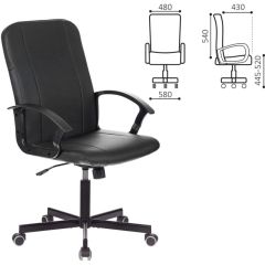 Кресло офисное BRABIX "Simple EX-521" (экокожа, черное) 532103 в Березниках - berezniki.mebel24.online | фото 2