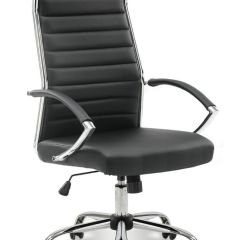 Кресло офисное BRABIX "Style EX-528", экокожа, хром, черное, 531947 в Березниках - berezniki.mebel24.online | фото