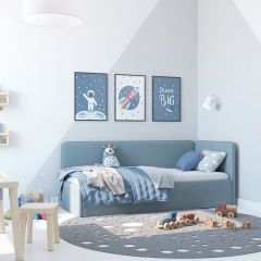 Кровать-диван Leonardo 160*70 (Голубой) в Березниках - berezniki.mebel24.online | фото 6