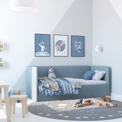 Кровать-диван Leonardo 160*70 (Голубой) + боковина в Березниках - berezniki.mebel24.online | фото 5