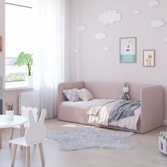 Кровать-диван Leonardo 160*70 (Розовый) + боковина в Березниках - berezniki.mebel24.online | фото 5