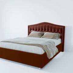 Кровать Нягань с ПМ 1200 (велюр бордо) в Березниках - berezniki.mebel24.online | фото 2