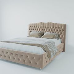 Кровать Нягань с ПМ 1400 (велюр светло-серый) в Березниках - berezniki.mebel24.online | фото