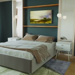Кровать Подиум с ортопедическим основанием 1200 (велюр темно-серый) в Березниках - berezniki.mebel24.online | фото 3