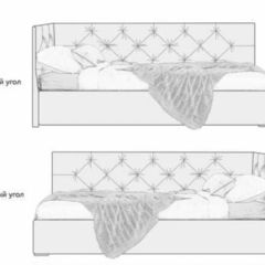 Кровать угловая Лилу интерьерная +основание (90х200) в Березниках - berezniki.mebel24.online | фото 2