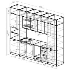 Кухонный гарнитур Сапфир экстра 3000 мм в Березниках - berezniki.mebel24.online | фото 2