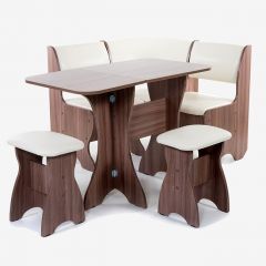 ТЮЛЬПАН МИНИ Кухонный уголок (кожзам-Борнео крем) в Березниках - berezniki.mebel24.online | фото 3