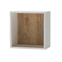 Квадро ПЛ-1 Полка (ЛДСП миндаль/дуб крафт золотой) в Березниках - berezniki.mebel24.online | фото