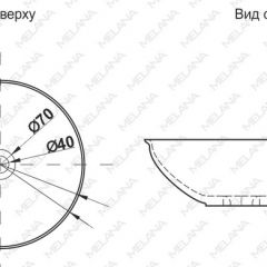 Накладная раковина melana mln-t4029-b15 в Березниках - berezniki.mebel24.online | фото 2