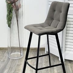 Полубарный стул CHILLI-QB SQUARE графит #14, велюр / черный каркас (H=66cm) М-City в Березниках - berezniki.mebel24.online | фото 4