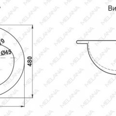 Раковина MELANA MLN-308 в Березниках - berezniki.mebel24.online | фото 2