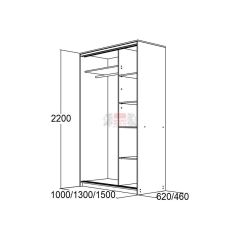 МИРАЖ 10.1 (620) Шкаф для платья и белья в Березниках - berezniki.mebel24.online | фото 5