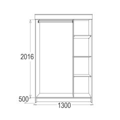 МИРАЖ 11 (1300) Шкаф для платья и белья в Березниках - berezniki.mebel24.online | фото 2