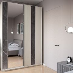 Шкаф-купе 1300 серии SILVER S3+S4+B2+PL4 (2 ящика+F обр.штанга) профиль «Серебро» в Березниках - berezniki.mebel24.online | фото