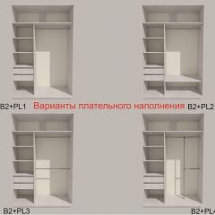 Шкаф-купе 1300 серии SILVER S3+S4+B2+PL4 (2 ящика+F обр.штанга) профиль «Серебро» в Березниках - berezniki.mebel24.online | фото 6