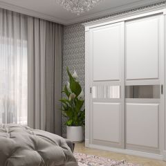 Шкаф-купе 1500 серии NEW CLASSIC K2+K2+B2+PL2(2 ящика+1 штанга+1 полка) профиль «Капучино» в Березниках - berezniki.mebel24.online | фото