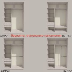 Шкаф-купе 1500 серии SILVER S1+S1+B2+PL2 (2 ящика+1 штанга+1 полка) профиль «Серебро» в Березниках - berezniki.mebel24.online | фото 6