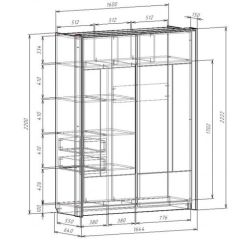 Шкаф-купе 1600 с плитой 22 мм ЛИБЕРТИ в Березниках - berezniki.mebel24.online | фото 4