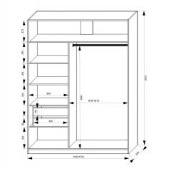 Шкаф-купе 1700 серии NEW CLASSIC K3+K3+B2+PL1 (2 ящика+1 штанга) профиль «Капучино» в Березниках - berezniki.mebel24.online | фото 3
