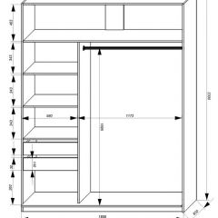 Шкаф-купе 1800 серии SOFT D1+D3+B2+PL1 (2 ящика+1штанга) профиль «Графит» в Березниках - berezniki.mebel24.online | фото 3