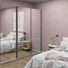 Шкаф-купе 2100 серии SOFT D4+D4+D4+B22+PL1 (по 2 ящика лев/прав+1штанга) профиль «Графит» в Березниках - berezniki.mebel24.online | фото