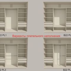 Шкаф-купе 2100 серии SOFT D4+D4+D4+B22+PL1 (по 2 ящика лев/прав+1штанга) профиль «Графит» в Березниках - berezniki.mebel24.online | фото 5