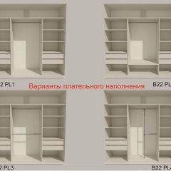 Шкаф-купе 2100 серии SOFT D5+D4+D5+B22+PL3 (по 2 ящика лев/прав+2штанги) профиль «Графит» в Березниках - berezniki.mebel24.online | фото 5