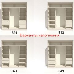 Шкаф-купе 2100 серии SOFT D5+D4+D5+B22+PL3 (по 2 ящика лев/прав+2штанги) профиль «Графит» в Березниках - berezniki.mebel24.online | фото 6