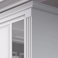 Шкаф-купе 2150 серии NEW CLASSIC K6Z+K1+K6+B22+PL2(по 2 ящика лев/прав+1 штанга+1 полка) профиль «Капучино» в Березниках - berezniki.mebel24.online | фото 4