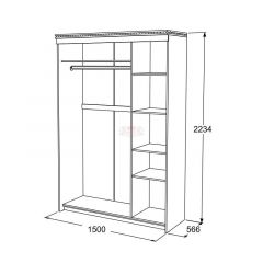 Шкаф-купе 3-х дверный Ольга-13 (1500) в Березниках - berezniki.mebel24.online | фото 2