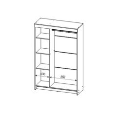 Шкаф-купе ШКП 2 (Венге/Ясень Анкор светлый) в Березниках - berezniki.mebel24.online | фото 3
