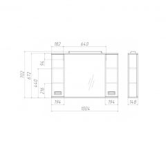 Шкаф-зеркало Cube 100 Эл. Домино (DC5013HZ) в Березниках - berezniki.mebel24.online | фото 2