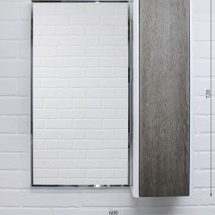 Шкаф-зеркало Uno 60 Дуб серый левый/правый Домино (DU1503HZ) в Березниках - berezniki.mebel24.online | фото 7