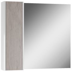 Шкаф-зеркало Uno 80 Дуб серый левый/правый Домино (DU1504HZ) в Березниках - berezniki.mebel24.online | фото 6