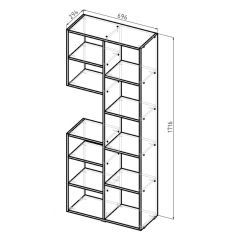 Стеллаж Элемент-2 (дуб сонома) в Березниках - berezniki.mebel24.online | фото 5