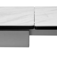 Стол BELLUNO 160 MARBLES KL-99 Белый мрамор матовый, итальянская керамика/ белый каркас, ®DISAUR в Березниках - berezniki.mebel24.online | фото 7