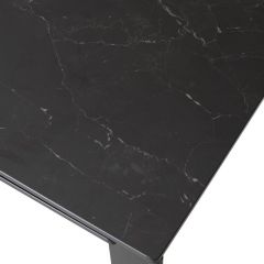 Стол CORNER 120 MATT BLACK MARBLE SOLID CERAMIC / BLACK, ®DISAUR в Березниках - berezniki.mebel24.online | фото 9