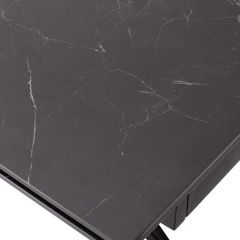 Стол FORIO 160 MATT BLACK MARBLE SOLID CERAMIC / BLACK, ®DISAUR в Березниках - berezniki.mebel24.online | фото 9