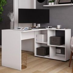 Стол компьютерный угловой СКМУ-4 Белый в Березниках - berezniki.mebel24.online | фото